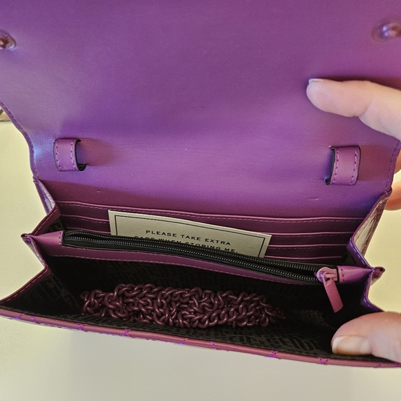 Kurt Geiger London Purple Cross Over Purse - Picture 4 of 4